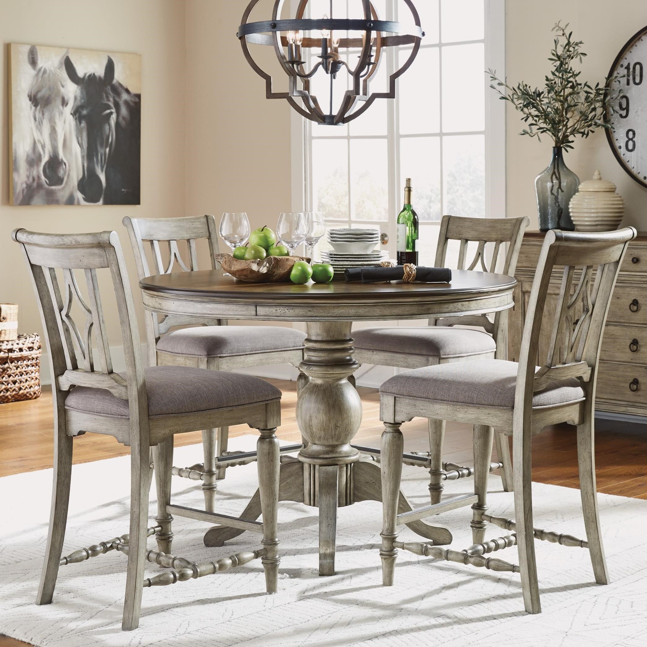 Flexsteel Wynwood Collection Plymouth Relaxed Vintage 5Piece Counter